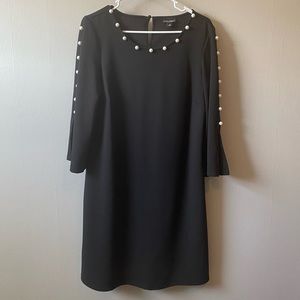 Roz & Ali Black Pearl Dress Sz 10